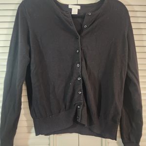 Classic black button down cardigan